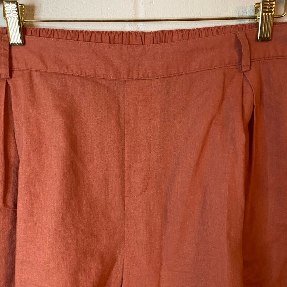 Ava & Viv Rust Orange Linen Blend Plus Size Women’s Shorts Size 3X - Picture 2 of 7